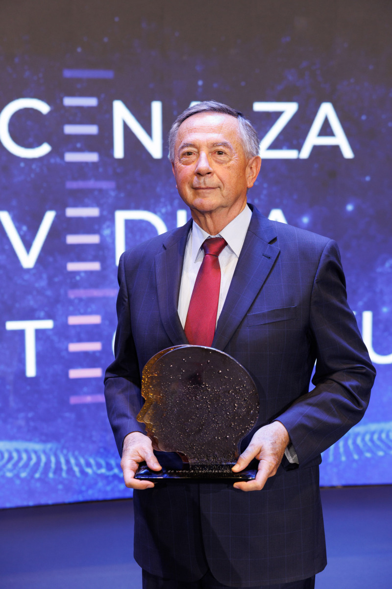 Prof. Ing. Jozef Hraška, PhD., laureát Ceny za vedu a techniku 2025 v kategórii Celoživotné zásluhy v oblasti vedy a techniky. Zdroj: CVTI SR