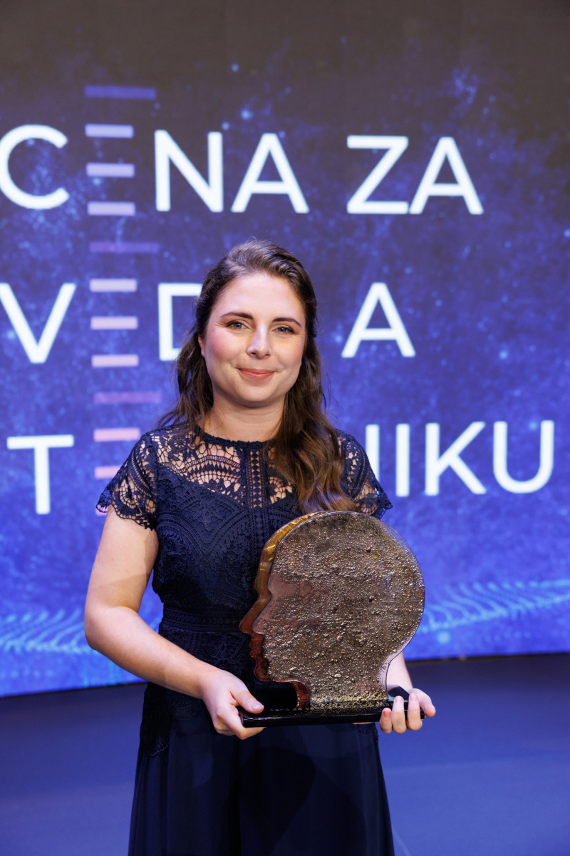 MUDr. Kristína Kulcsárová, PhD., laureátka ocenenia Cena za vedu a techniku 2025 v kategórii Osobnosť vedy a techniky do 35 rokov. Zdroj: CVTI SR