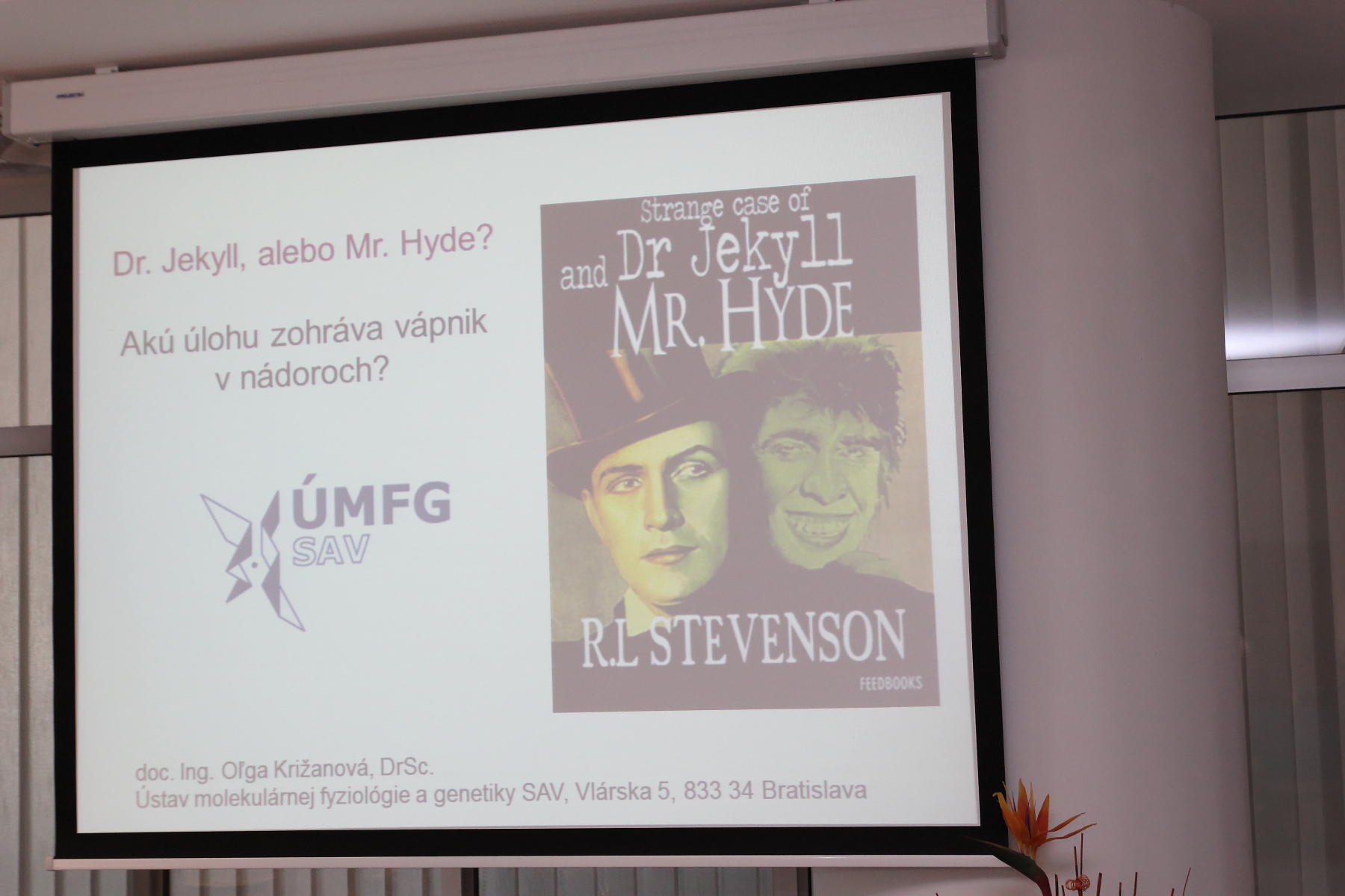 Dr. Jekyll, alebo Mr. Hyde – akú úlohu zohráva vápnik v nádoroch? – doc. Ing. Oľga Križanová, DrSc.