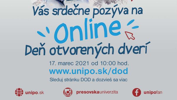 Podujatie: Deň otvorených dverí na Prešovskej univerzite v Prešove 2021