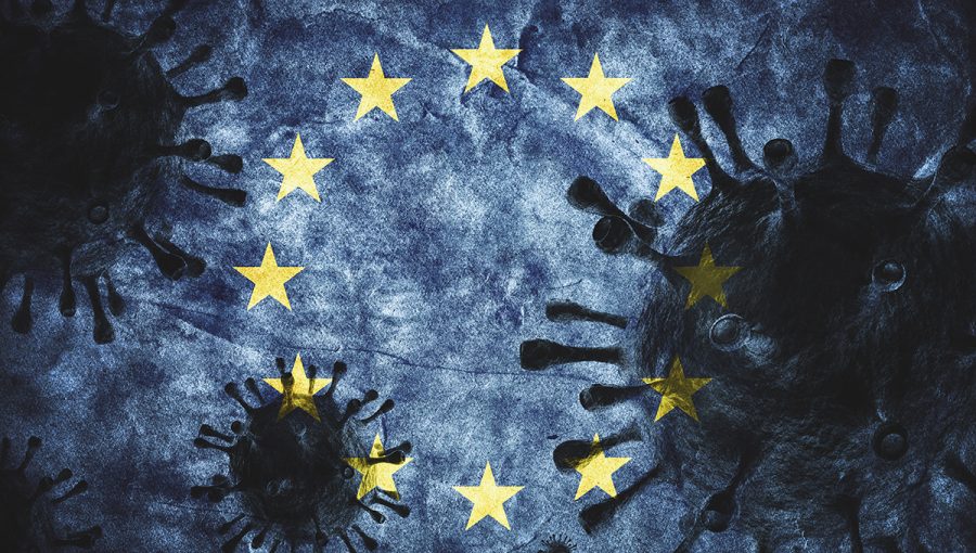 Koncept Európskej únie a koronavírusu. Zdroj: iStockphoto.com