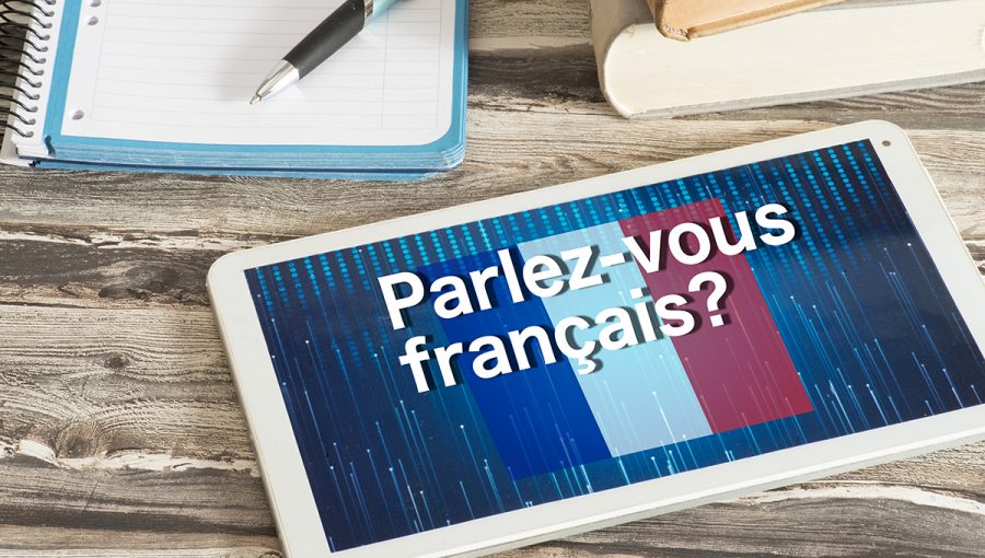 Pomôcky na učenie, tablet s francúzsštinou. Zdroj: iStockphoto.com