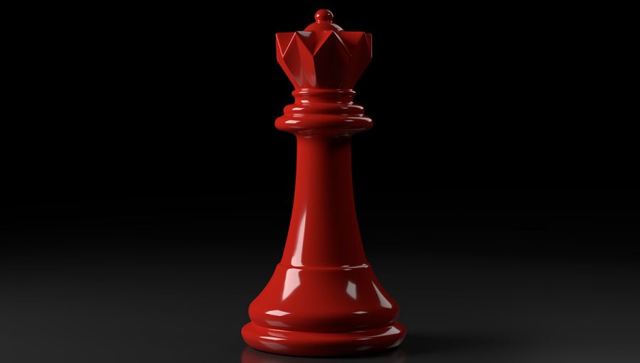 Červená šachová figúrka dámy. Zdroj: iStockphoto.com