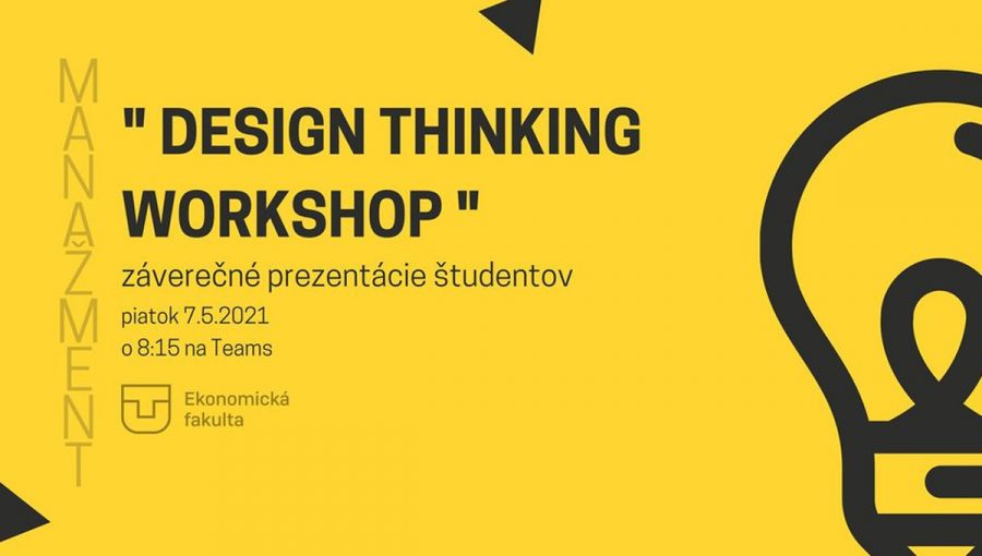 Podujatie: Manažment "Design thinking workshop"