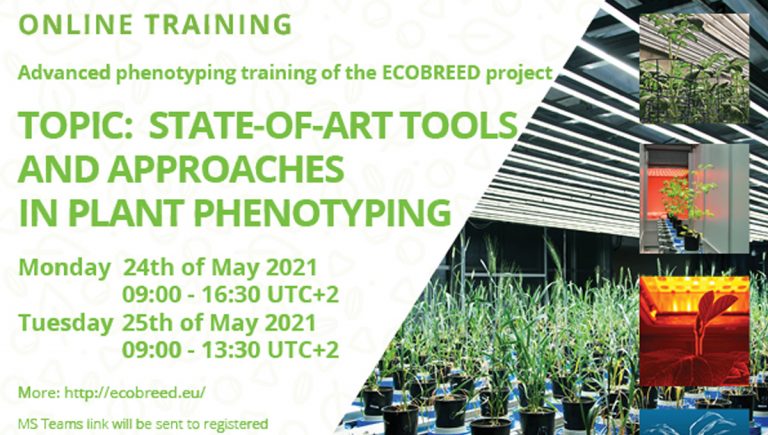 Banner podujatia: Online tréning fenotypizácie rastlín – ECOBREED