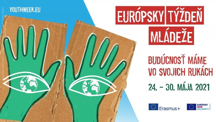 Propagačný plagát k Európskemu týždňu mládeže, ktorý sa koná od 24. do 30. mája.