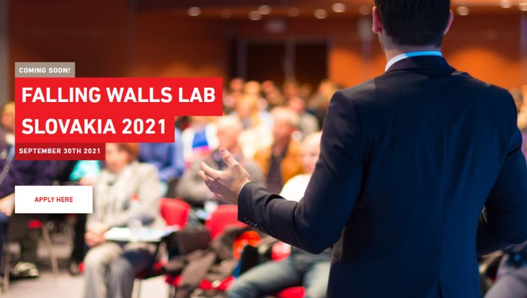 Banner podujatia: Falling Walls Lab Slovakia 2021