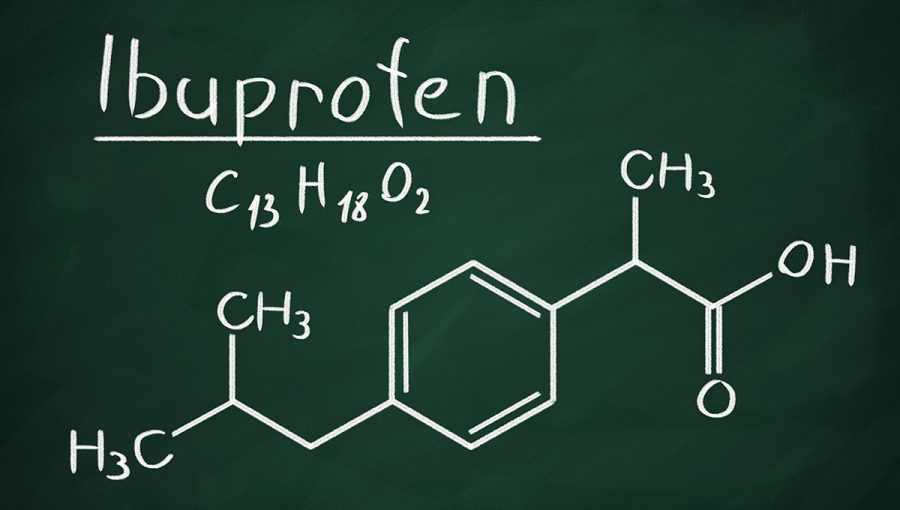 Chemický vzorec ibuprofénu. Zdroj: iStockphoto.com