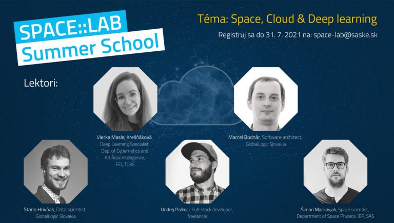 Banner podujatia: SPACE::LAB letná škola 2021 – Space, Cloud & Deep Learning