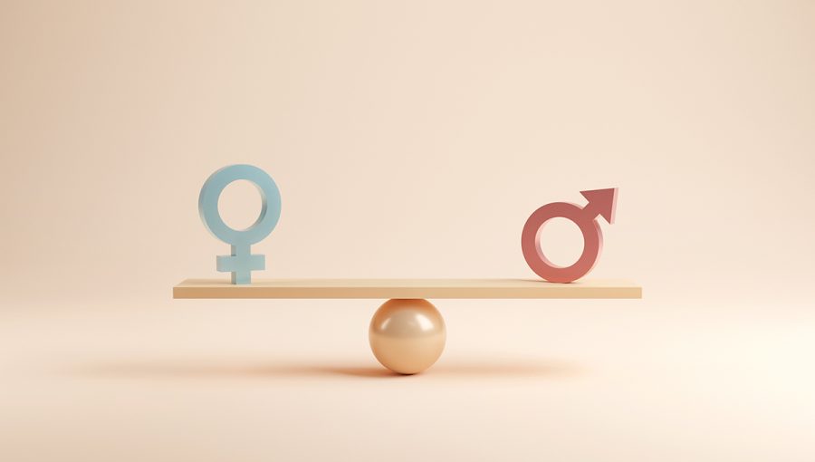 Znaky mužského a ženského pohlavia na rovnovážnej pozícii. Zdroj: iStockphoto.com