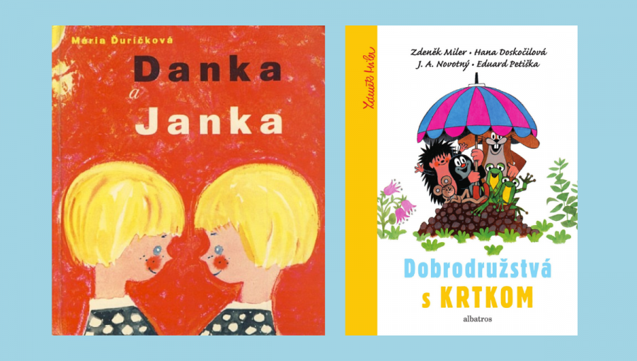 Obal knihy Danka a Janka a obal knihy Dobrodružstvá s krtkom. Zdroj: www.databazeknih.cz; www.albatrosmedia.cz