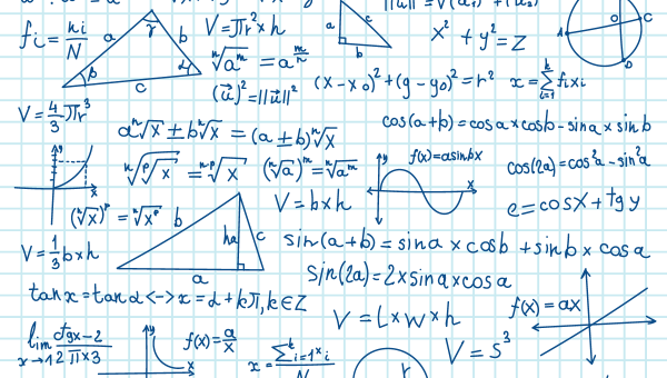 Kresby matematických vzorcov na kockovanom papieri. Zdroj: iStockphoto.com