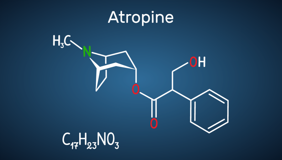 Chemický vzorec atropínu. Zdroj: iStockphoto.com
