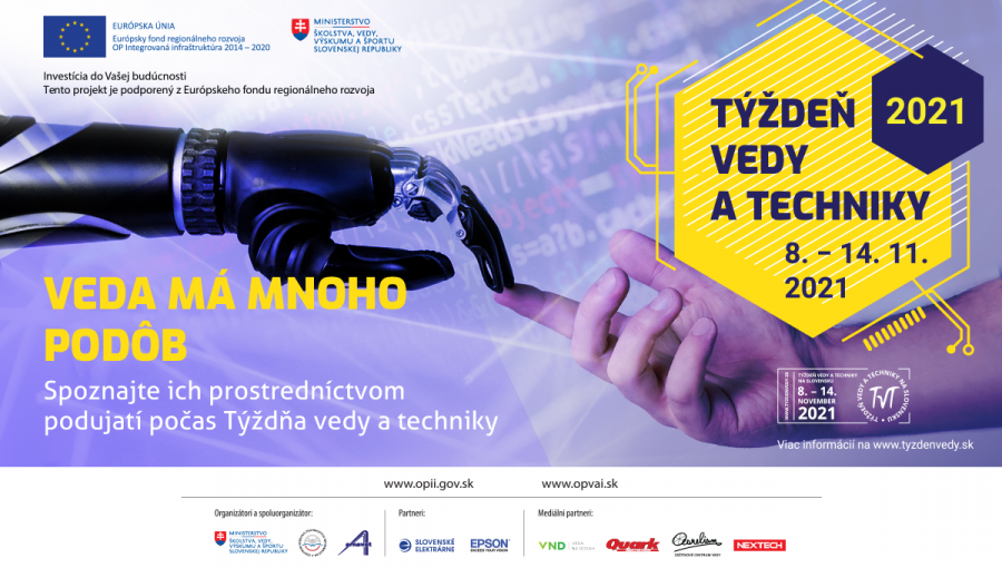 Všeobecný banner k Týždňu vedy a techniky na Slovensku 2021