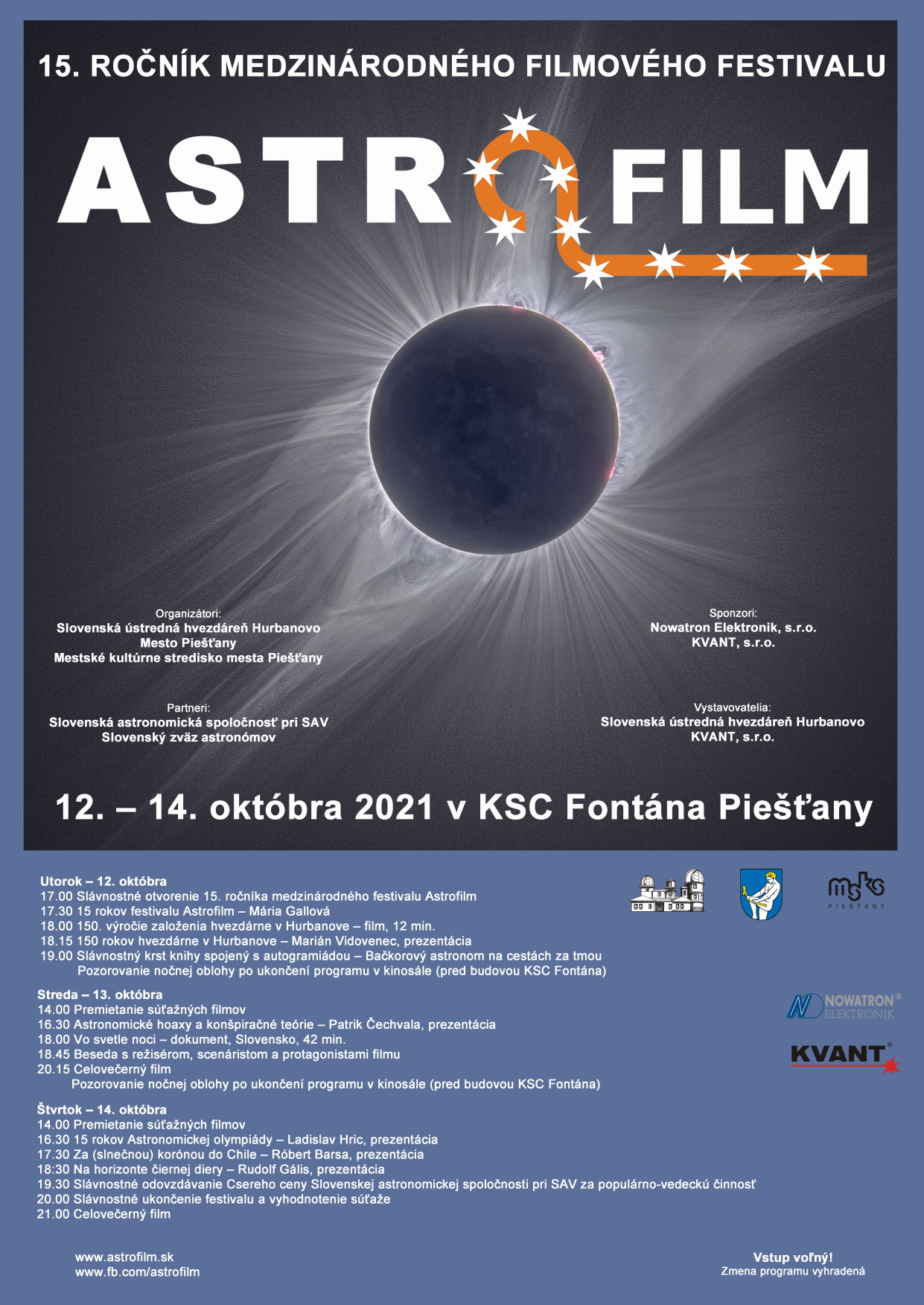 Program: Astrofilm 2021