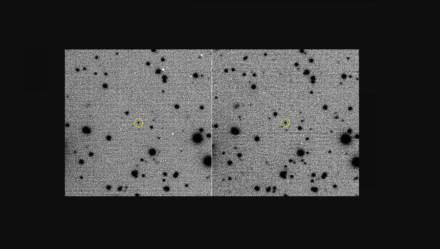 Pohyb asteroidu 514107 po oblohe. Zdroj: C. Veillet/Large Binocular Telescope Observatory