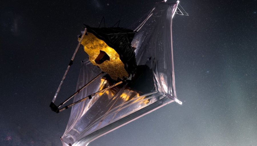 Umelecká predstava o Vesmírnom ďalekohľade Jamesa Webba. Zdroj: NASA GSFC/CIL/Adriana Manrique Gutierrez