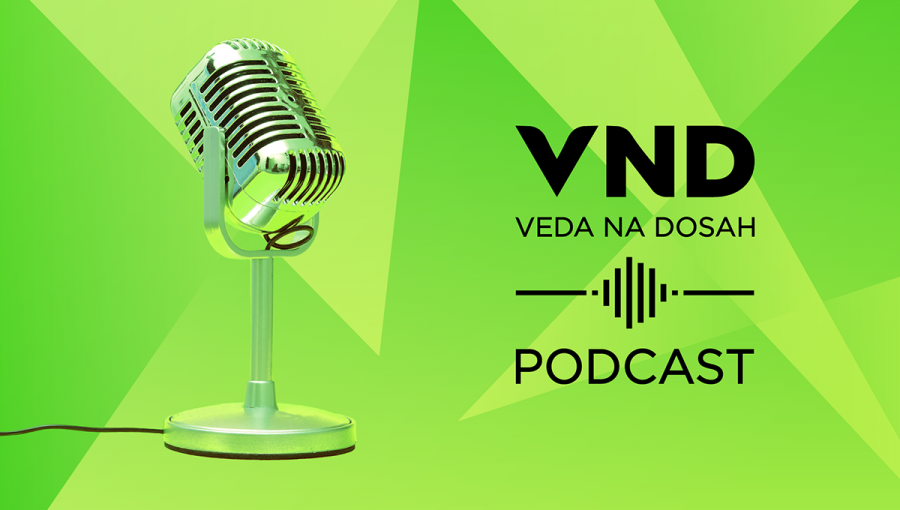 Univerzálny banner k podcastu VND. Grafika: Michaela Mašánová