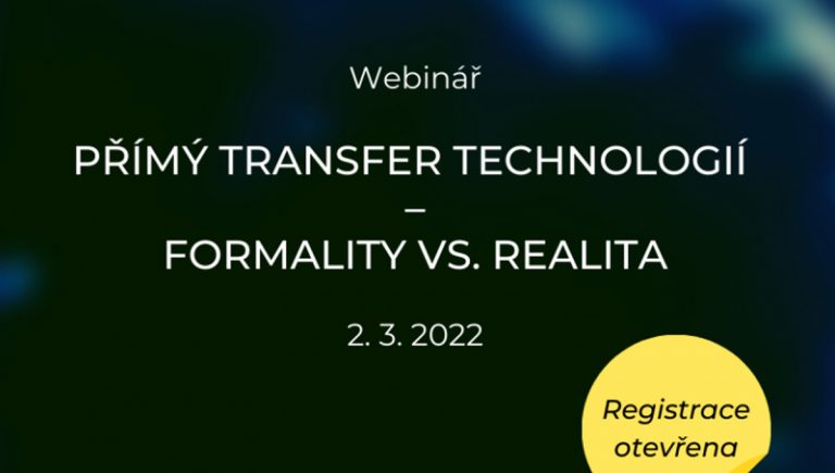 Banner podujatia: Priamy transfer technológií – formality vs. realita