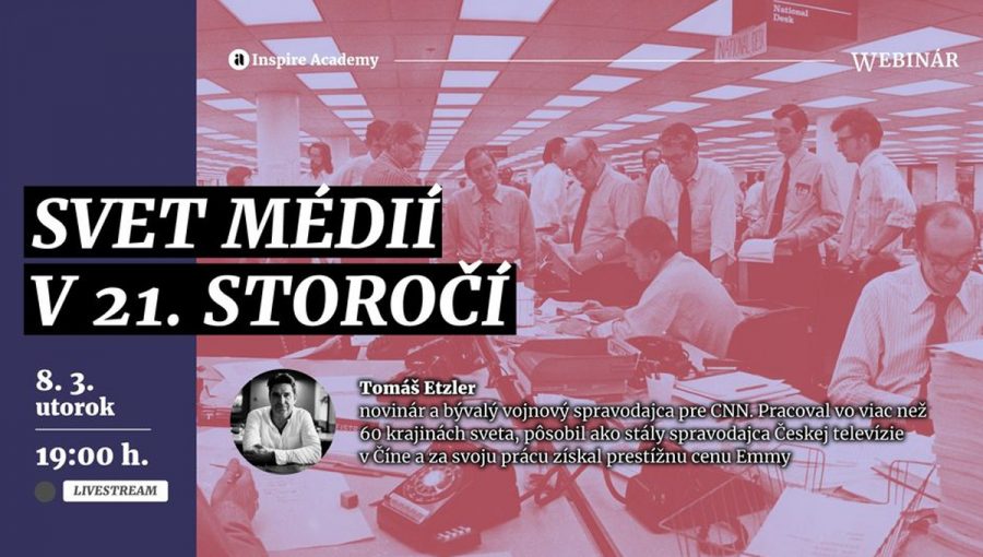 Banner podujatia: Tomáš Etzler: Svet médií v 21. storočí