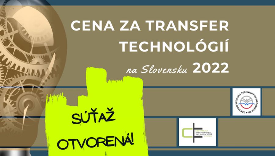 Banner podujatia: Cena za transfer technológií na Slovensku 2022 – nominácie