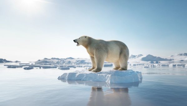 Ľadový medveď na kryhe. Zdroj: iStockphoto.com
