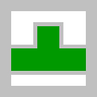 Turistická značka so zeleným symbolom, otočené T horenohami