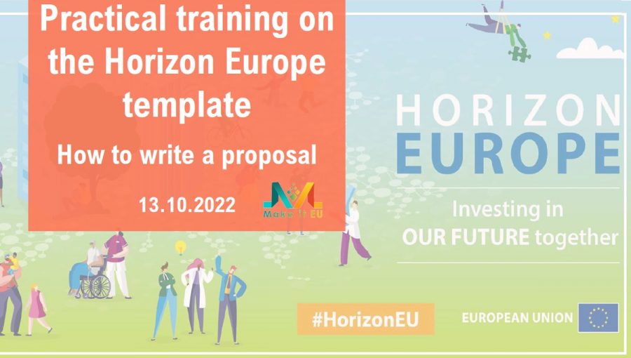Banner podujatia: Ako napísať úspešný projektový návrh do programu Horizont Európa?