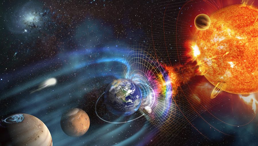 Magnetické pole obklopujúce Zem - magnetosféra. Zdroj: iStockphoto.com