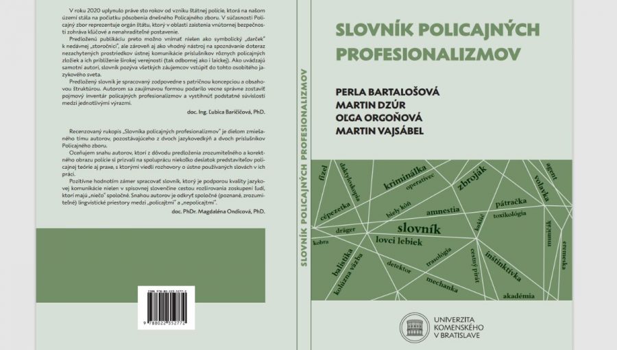 Obálka Slovníka policajných profesionalizmov. Zdroj: ResearchGate