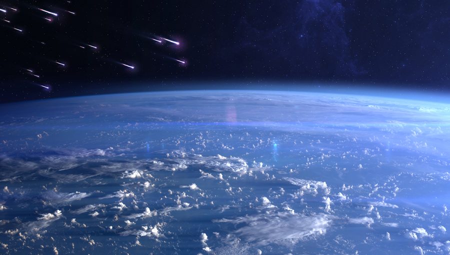 Meteorický roj nad Zemou. Zdroj: iStockphoto.com