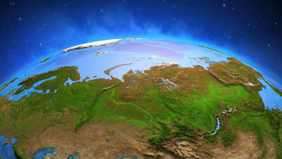 3D ilustrácia poukazujúca na roztápanie permafrostu na Sibíri a v Rusku na základe obrázku poskytnutého NASA. Zdroj: iStockphoto