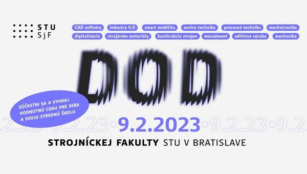 Banner podujatia: Deň otvorených dverí na Strojníckej fakulte STU v Bratislave