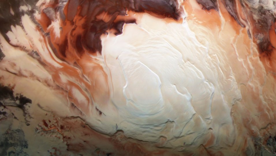 Jazerá objavené pod južnou polárnou čiapočkou Marsu.Zdroj: Bill Dunford ESA/DLR/FU Berlin 