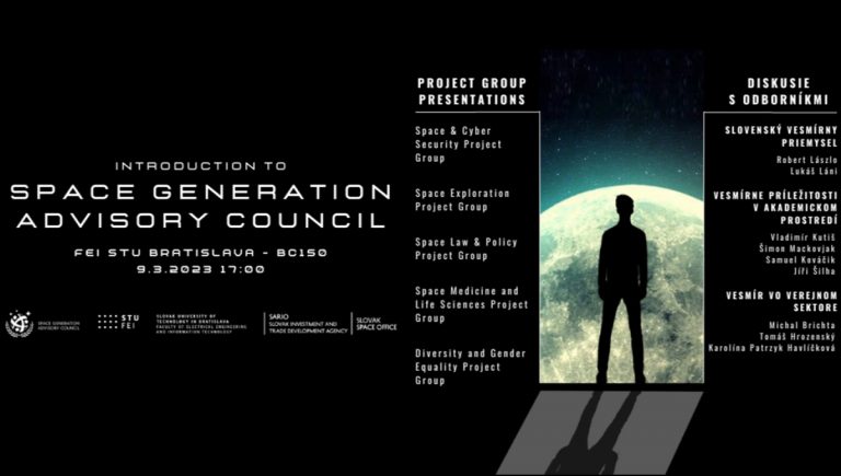 Plagát podujatia: Introduction to Space Generation Advisory Council