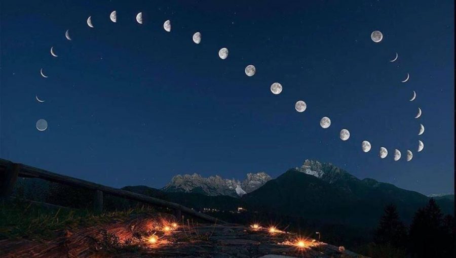 Všetky fázy Mesiaca odfotené z jedného miesta. Zdroj: Giorgia Hofer 