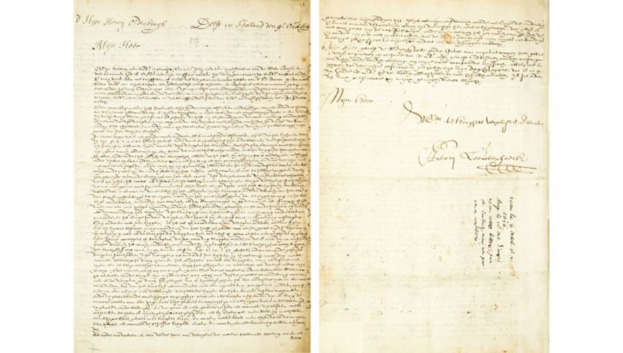 Leeuwenhoek začal písať listy novovytvorenej Kráľovskej spoločnosti v Londýne v roku 1673. Zdroj: ncbi.nlm.nih.gov