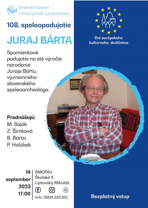 100. výročie narodenia významného slovenského speleoarcheológa Juraja Bártu