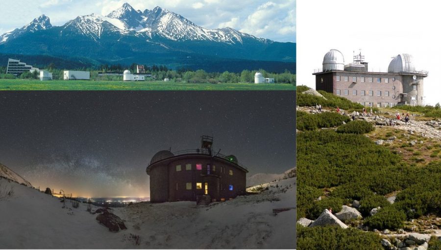 Areál Astronomického ústavu SAV, v.v.i., na Starolesnianskych lúkach a Astronomické observatórium Skalnaté pleso. Zdroje: archív JS a Majo Chudý