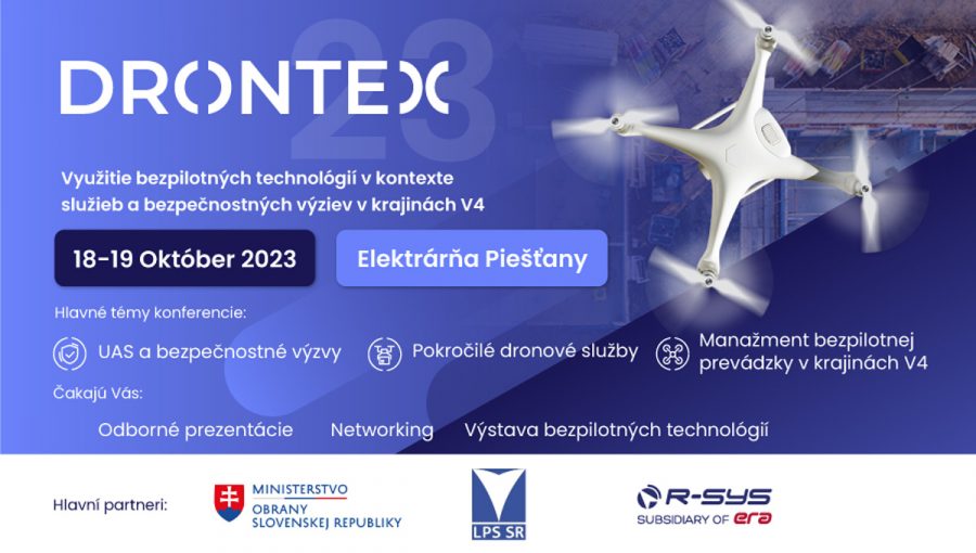 Plagát konferencie: DRONTEX 2023