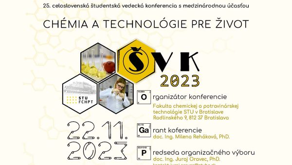 Leták podujatia: ŠVK 2023 – Chémia a technológie pre život