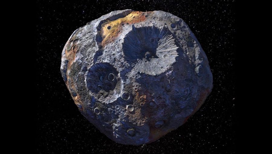 Ilustrácia asteroidu 16 Psyche, bohatého na kovy. Zdroj: NASA/JPL-Caltech/ASU
