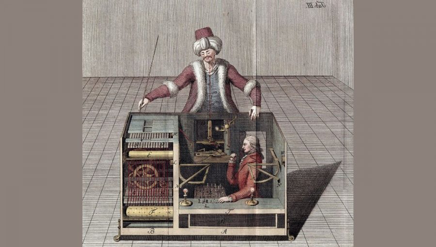 Niektorí sa domnievali, že v šachovom automate bol schovaný človek. Zdroj: Wikimedia Commons