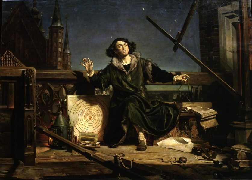 Poľský astronóm a jeden zo zakladateľov nebeskej mechaniky Mikuláš Kopernik. Olejomaľba: Jan Matejko, 1873. Zdroj foto: culture.pl