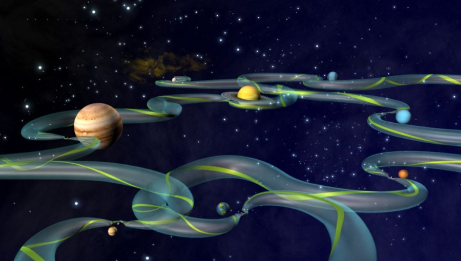 Vizualizácia konceptu medziplanetárnej diaľnice. Zdroj: wikipedia