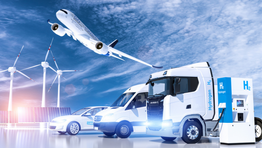 Dopravné prostriedky na vodík, lietadlo, kamión a iné automobily