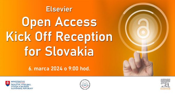 Plagát podujatia: Elsevier Open Access Kick Off Reception for Slovakia