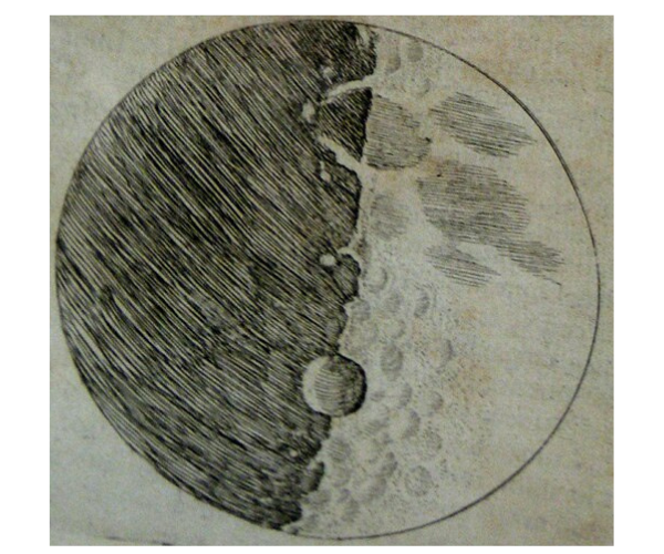 Galileova kresba Mesiaca.