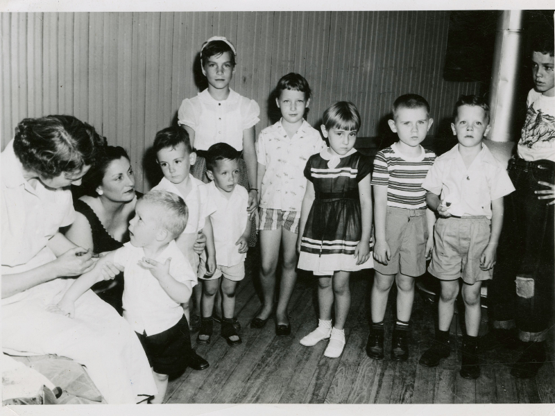 Očkovanie detí v Mississipi v roku 1956.