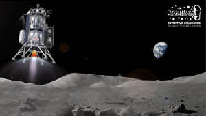 Lunárny lander Nova-C Odysseus od firmy Intuitive Machines. Zdroj: Intuitive Machines